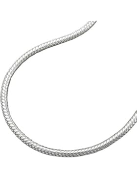 Kette Halskette Schlangenkette rund aus 925 Silber Collier Anhängerkette Länge 80 cm Breite 1,5 mm