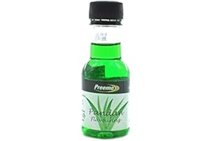 SHOPPER'S FREEDOM 3 x 38ml Non Alcoholic Halal Pandan Flavouring Essence Desserts, Drinks, Cakes, Baking , Cooking Aromatic Pandan Extract Liquid Natural Essence