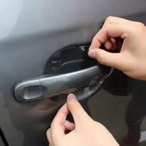 Allure Auto 3D Car Door Invisible Handle Cup Scratch Guard Sticker Univerasal for All Cars (Pack of 4) Compatible with Kia Seltos
