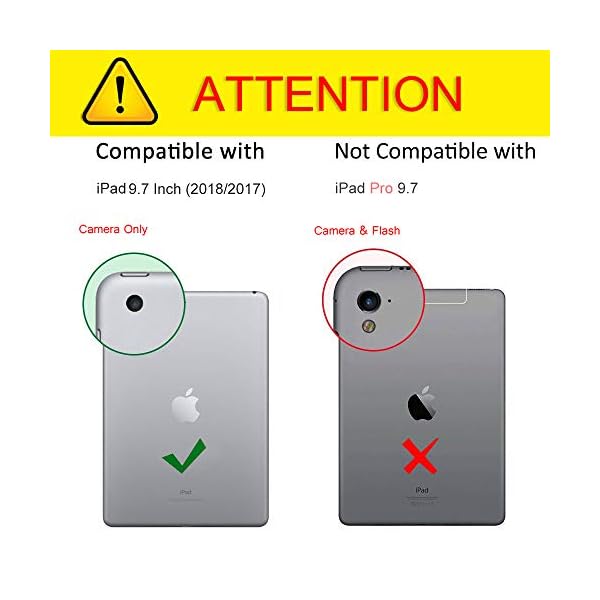 Fintie Funda para iPad 9.7 (2018/2017), iPad Air 2, iPad Air - Trasera Transparente Carcasa Ligera con Función de… - Image 5