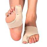 Doact Bunion Corrector Big Toe Straightener, 1 Pair Bunion Splint Support Protectors Sleeve, with Silicone Gel Pad and Toe Separators for Hallux Valgus Pain Relief