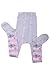 Weri Spezials Baby and Children Tights Flowers and Stripes, Grey, Size: 5-6 years (110/116)