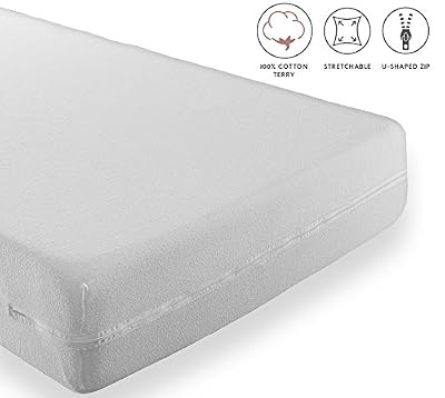 Tural - Housse de matelas élastique avec fermeture éclair. Tissu éponge 100% coton. Rénove matelas. Dimensions 140x190/200cm