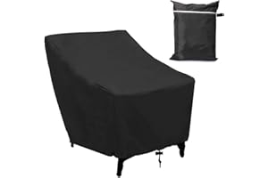 COOSOO Abdeckung für Terrassenstühle aus Oxford-Stoff, wasserdicht, staubdicht, für Sofa, Möbel, tiefer Sitzbezug, Schutz für Outdoor, Outdoor, Balkon, Korbstuhl, Lounge