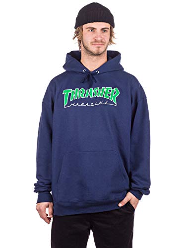 Thrasher Outlined Pullover Hood Navy Small/Navy