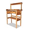 Pflanztisch Aus Holz Mit 3 Schubladen Zinkplatte Braun B78 X T38 X H82113 Cm