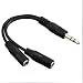 Produktbild Fliyeong Headset-Mikrofon-Splitter-Adapter 3,5-mm-Verlängerungskopfhörerkabel für PS4-Controller, Xbox One, Laptop, MacBook