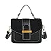 Produktbild Damen Kleine Umhängetasche Frauen Leder Schultertasche Messenger Satchel Tote Classic Handtasche, Von Dragon868 (Schwarz)