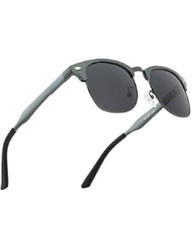 CGID CN56 Clubmaster clubma Retro Vintage Sonnenbrille im angesagte 60er Browline-Style mit markantem Halbrahmen...