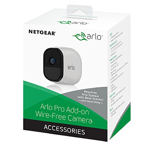 Arlo Pro Security Camera Add-On Rechargeable Wire-Free HD Camera with Audio (Base Station not included), Indoor/Outdoor, Night Vision (VMC4030) by NETGEAR