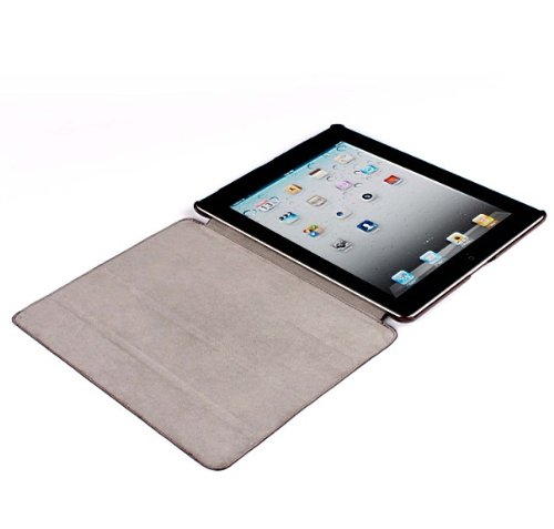 Invision® iPad 2 iPad 3 und iPad 4 Intelligente Hülle – Tolles Design – Magnetische Aufweck/Schlaf-Funktion – Hochwertiges PU-Leder (iPad 2 3 4 / Braun) - 5