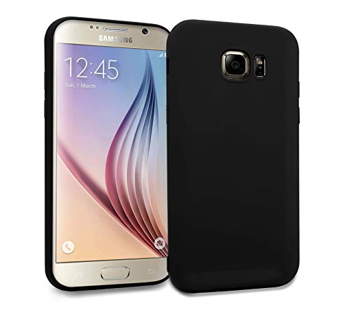 MyGadget Custodia TPU per Samsung Galaxy S6 Edge - Case Ultra Sottile Morbido e Leggero - Cover Silicone Resistente Antiurto e AntiGraffio - Nero