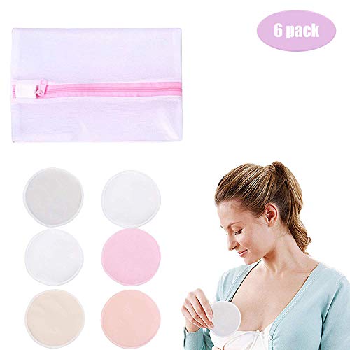 HyAiderTech Almohadillas de Lactancia Bambú Orgánicos para Pérdida de Leche, Absorbentes Lactancia Almohadillas para Lactancia, Cubiertas de Pezón para Maternidad, con Bolsa