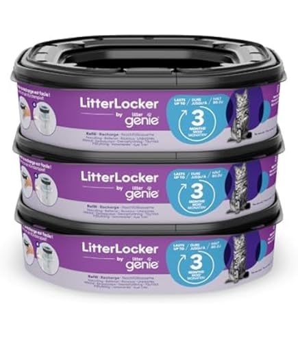 Kittybag Navulfolie, 4 stuks, compatibel met navulcassettes voor Littycat kattenstrooiverwijderingsemmer (4 stuks