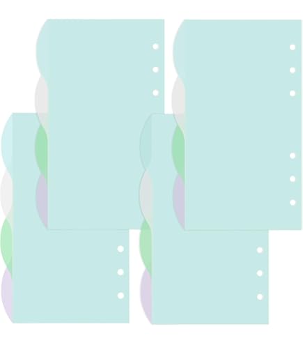 Intercalaires En Plastique Translucide A5 (12 Pièces) - Onglets Pour Classeurs 6 Troux - Organisation Documents