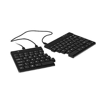 R-Go Tools R-Go Split Clavier Ergonomique, AZERTY (BE), Noir, Filaire - Claviers (AZERTY (BE), Noir, Filaire, Mini, avec Fil, USB, AZERTY, Noir)