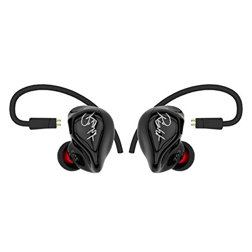 GuDoQi KZZS3 - Auriculares in-Ear con cancelación de Ruido, estéreo, Deportivos, para Correr No Mic Negro