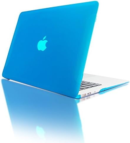 XIMENG Ultra Slim Matte Rubberized Plastic Hard Shell Snap on Case for MacBook Air 13 - Blue