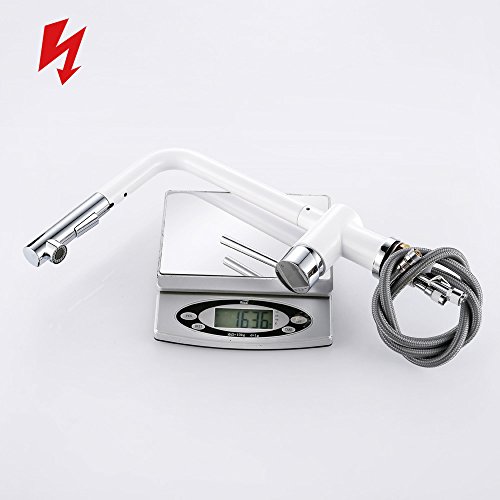 Homelody® Niederdruck Küchenarmatur Wasserhahn herausziehbar armatur mit Brause Niederdruckarmatur Spültischarmatur Einhebelmischer Spültisch Küche Mischbatterie - 6