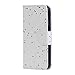 Produktbild Für Huawei P10 lite Hülle, Forepin® Bling Brieftasche Etui PU Leder Tasche mit Karte Halter Smartphone Case - Weiß mit Sternen