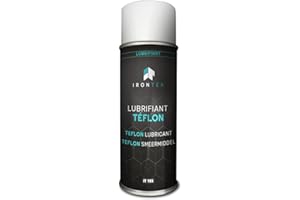 IRONTEK LUBRIFIANTS HAUTE QUALITE Lubrifiant Téflon PTFE 500ml - IRONTEK | IT155 | Haute température, Pression extrême, Lubrification sèche | Protège, dégrippe, évite la poussière, Usage Plastique métal | Efficacité Durable