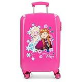 De Joumma Bags Maleta de cabina rígida Sparkle Frozen Fucsia