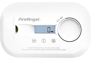FireAngel FA6812 Détecteur de Monoxyde de Carbone Numérique à Écran LCD avec Durée de Vie de 10 Ans, Portable, pour Maison, Voyages, Caravanes