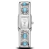 SW Watches BAOSAILI Retro Frauen Armreif Armbanduhr Reizender Künstlicher Türkis Lady Hohe Qualität Kleid Uhr