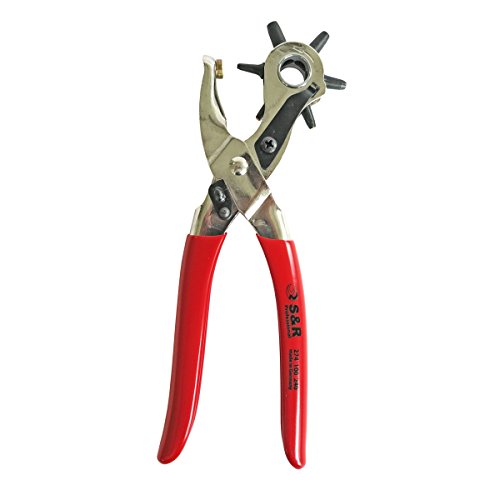 S&R PROFI Revolverlochzange /MADE IN GERMANY/ Lochzange mit 6 auswechselbaren Lochpfeifen 2 – 2,5 – 3 – 3,5 – 4 -5 mm - 2