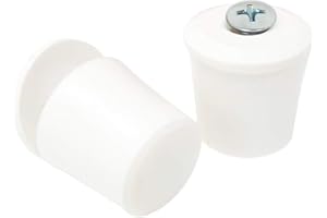 DIWARO® Rolladenstopper | 20 mm | Farbe dunkelbraun, grau, hellbraun, hellgrau, schwarz, weiß | mit Verschlusskappe und Schraube | Material Kunststoff | für Endleiste, Endschiene | (weiß)