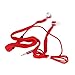 Price comparison product image Shoelace Earphone, Rcool Creative Universal 3.5mm Stereo Headphone With Mic (Red)
