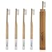 Produktbild PRIME ART WOOD® Bambus Zahnbürste im 5er Set (Vegan, plastkfrei verpackt, umweltfreundlich) BPA-freie Zahnbürsten mit nachhaltigem Bambus Holz - Holzzahnbürste Bamboo Toothbrush Härtegrad Mittel