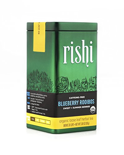 Rishi Tea, Organic Blueberry Rooibos, Loose Leaf, Caffeine-Free, 2.99 oz (85 g)