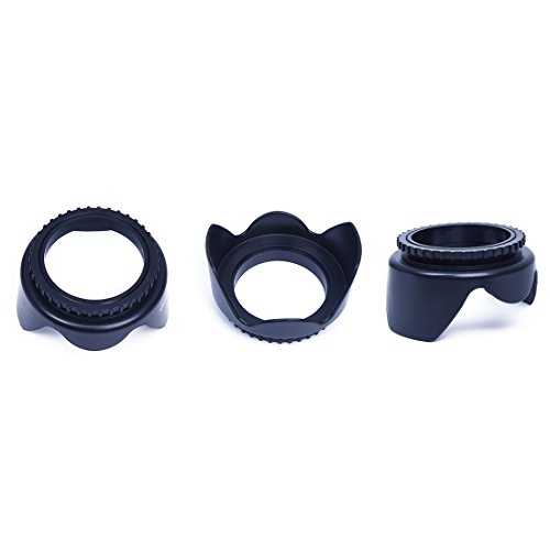 accessoires de camera - SODIAL R  Capuchon d objectif   Pare-soleil   Filtre UV Compatible avec 52mm Nikon D3100