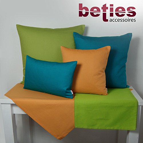 beties Farbenspiel Tischläufer ca. 40×150 cm in interessanter Größen- und Farbauswahl 100% Baumwolle für eine fröhlich Stimmung Uni Farbe (apfelgrün) - 5