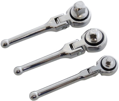 Am-Tech 3 Stück Flexi Stubby Ratchet Set, I2800