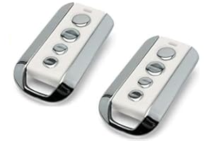 PUISENO 433 MHz Télécommande Portail,4 Canaux Télécommande Porte De Garage Compatible avec Avidsen 104257,114253,104250, 104251, 104350, 654100, 654300(2pcs)