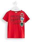  RED WAGON Boy\'s Marvel Avengers Avengers Comic Print T-Shirt, Multicolour (Red / Grey), 104 (Manufacturer Size: 4)