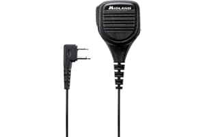 Midland - Microfono Altoparlante 2 Pin MA25-L per Walkie Talkie, Microfono da Spalla Rotante Compatibile con G7 PRO, G9 PRO, Serie XT e XT PRO - Accessori Softair e Sicurezza, Audio Cristallino