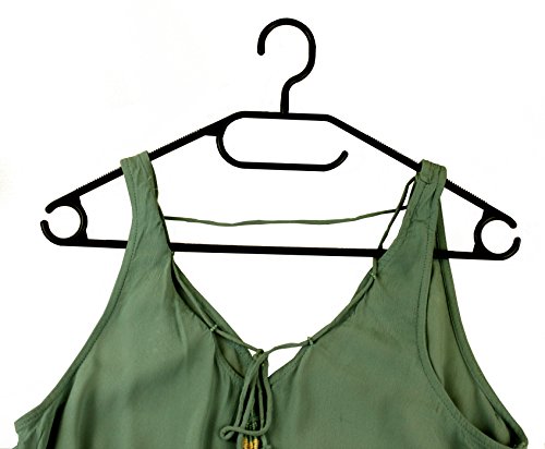 Sustania Kleiderbügel 50 Stück Wäschebügel Kunststoff drehbar SCHWARZ - 4