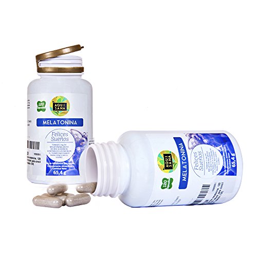 Melatonina para ayudar a conciliar el sueño Amapola californiana, pasiflora, melisa, valeriana y tila para potenciar los efectos y ofrecer un sueño reparador Antioxidante natural 120 cápsulas