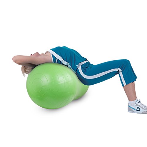 Peanut Ball Gymnastikball Therapie Rolle Physioroll Physio Rolle Seat Ball Erdnussball Fitnessball inkl. Pumpe, TRIDEER 2000lbs Maximalbelastbarkeit Anti-Burst. Als Geburtsball, für physikalische Therapien, Yoga, Fitness, Übungen, zur Stärkung der Muskulatur und sogar für das Hundetraining kann er eingesetzt werden. (Größen: 45cm / 50cm Farben: schwarz / grün) - 3
