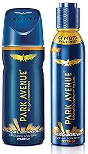 Park Avenue Good Morning Body Deodorant For Men, 100g & Park Avenue Good Morning Perfume Intense Body Spray, 150ml