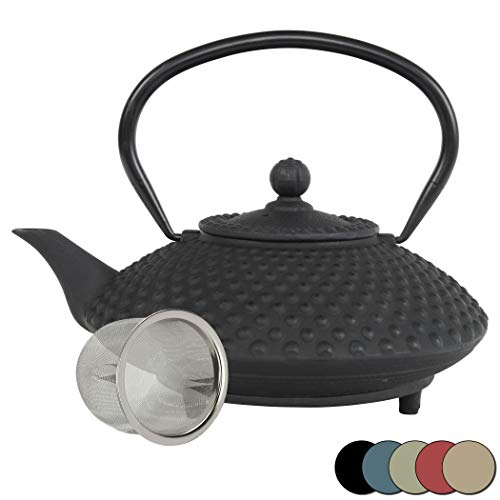 teeblume - Tetera de hierro fundido Kambin 1,25 litros negro
