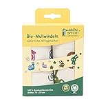 Grünspecht 563-V1 Bio-Mullwindeln, 100 Prozent Bio-Baumwolle, 70 x 70 cm, (2 Tücher) - 3