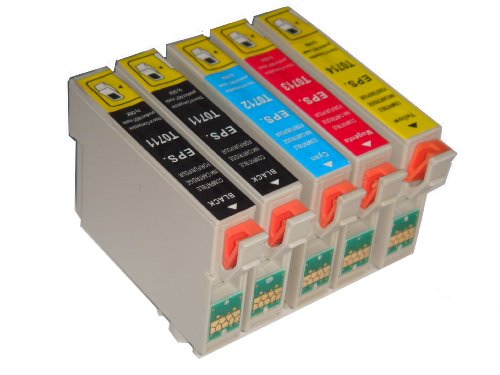 Großpackung: 10 Druckerpatronen Typ T0551 schwarz, T0552 cyan, T0553 magenta, T0554 yellow