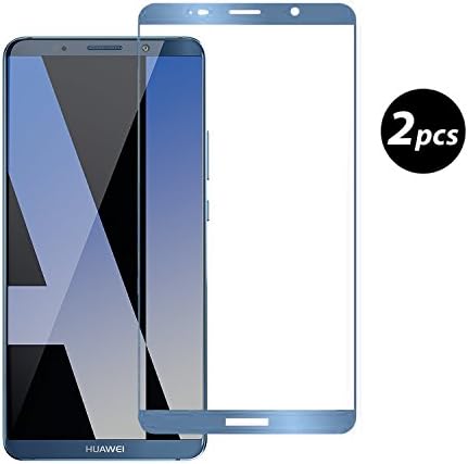 Weideworld Huawei Mate 10 Pro Screen Protector,Full Coverage Tempered Glass Screen Protector(Thickness 0.3 mm) HD Quality, Rounded Corners 2.5D, 9H High Shock Resistance Blue