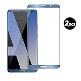 Electro-weideworld [2-Pack] Huawei Mate 10 Pro Protection écran, [Couverture Complète] Protection écran Verre Trempé Film protecteur d'écran pour Huawei Mate 10 Pro, Bleu