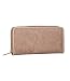 Produktbild SIX "Trend längliches Damen Portemonnaie Geldbörse Reißverschluss Schlangenleder-Optik Animal Print altrosa rose beige (419-633)