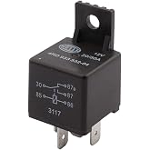 HELLA 4RD 933 332-041 Relay, working current - 12V - 5poles - switch contact - with bracket
